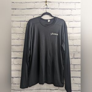 Yamaha Motor Samak Fishing Boat Black Long Sleeve Shirt UPF 50 Men's Size XL